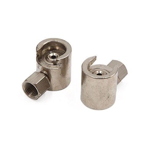 uxcell 2Pcs Brass Tone 9mm Thread Button Head Grease Zerk Nipple Fitting Coupler for Car