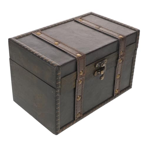 Rangement bijoux efficace coffre trésor bois vintage Baluue