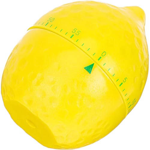SHOWERORO Temporizador Cocina Mecánico Forma Limón Minutos Herramienta Gestión Sin Pilas Alarma Sonora para Cocina y Control Infantil