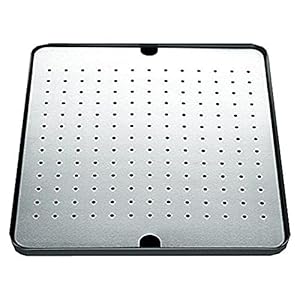 BLANCO 513485 BLANCO513485 Abtropfwanne aus wertigem Kunststoff mit Edelstahleinsatz 425 x 365 mm Anlegbarer Tropf, Edelstahl, x