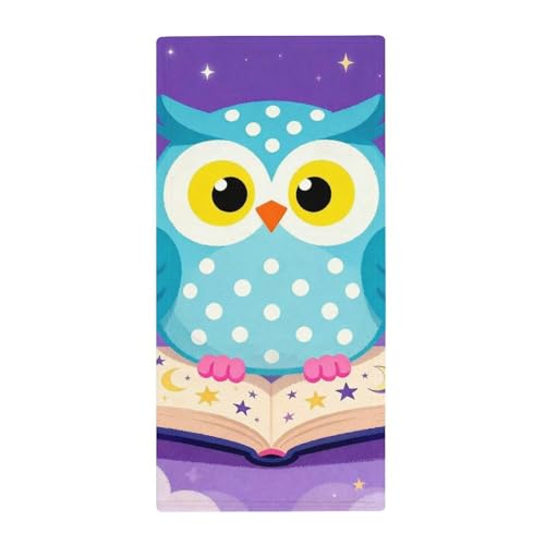 VIDI Super Soft Bath Towel Quick Dry Super Absorbent Light Weight Cartoon Owl Towels for Gym Shower