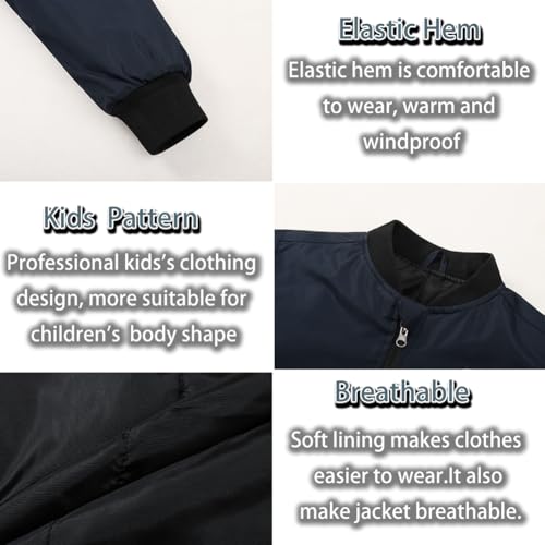 Image of SNOW DREAMS Boys Girls Bomber Jacket Flight Jackets Spring Varsity Jacket