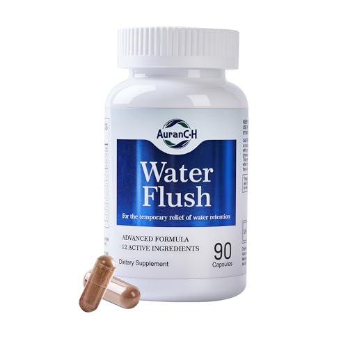 Water Retention Capsules for Weight Control, Water Detox Water Balance Support, 12 Active Ingredients, Instant Relief from Bloat & Swelling, Water Retention Capsules for Women & Men