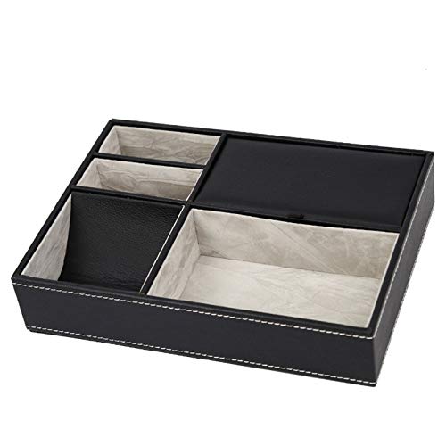 Lnfxkvva Caja de reloj con 5 ranuras mixtas, elegante y multifuncional, organizador de almacenamiento de joyas para relojes