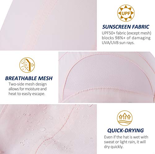 Titecougo Men's Outdoor Running Cooling Hat Upf50+ Womens Baseball Cap Trucker Dad Hats Sport Quick Dry Lightweight Breathable Unstructured Caps For Summer Camping Golf Fishing Garden Hiking Pink #TOP3