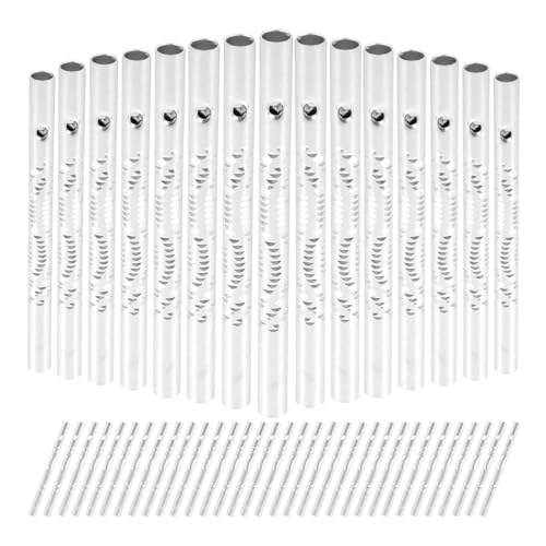 Toddmomy 30Pcs Wind Chime Tubes, Empty Tubes, Wind Chime Parts for DIY Projects Home Garden Outdoor Hanging Decorations