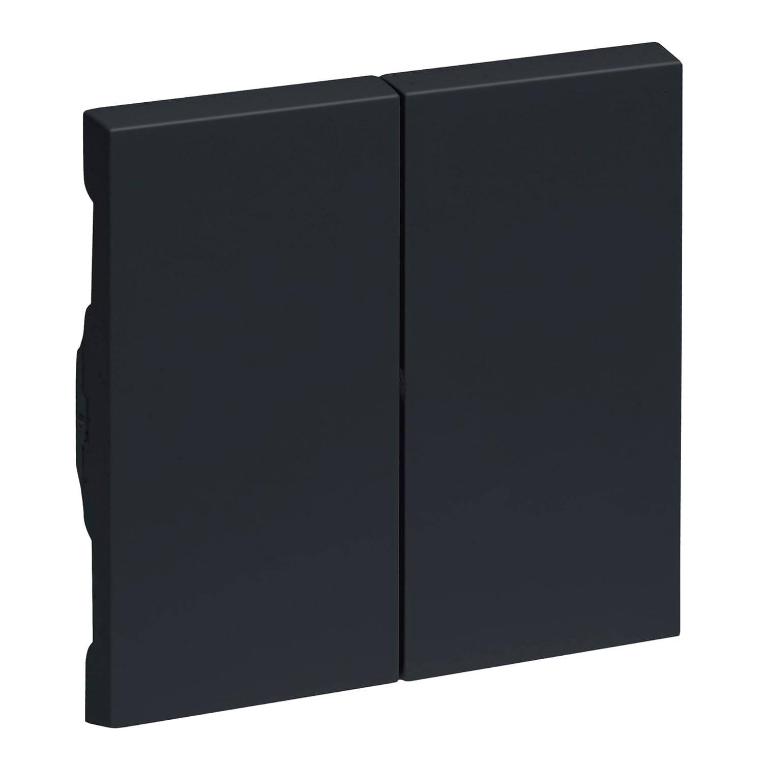 Produktbild von LEGRAND SEANO Doppeltaster-Set – 2 Wechselkontakte, 10 AX, Serienwippe, Anthrazit, 87x87mm, Mit Rahmen, Halogenfrei