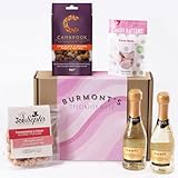 The Prosecco and Treats Hamper For Her - Two Small Prosecco, Cambrook Chocolate Orange Fruit & Nut Mix, Joe & Seph's Popcorn & Candy Kittens - Hamper Exclusive To Burmont's