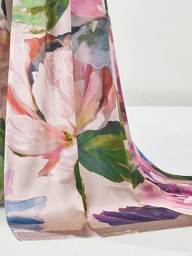 Image of Satrani Women's Satin Digital Printed Saree with Unstitched Blouse Piece