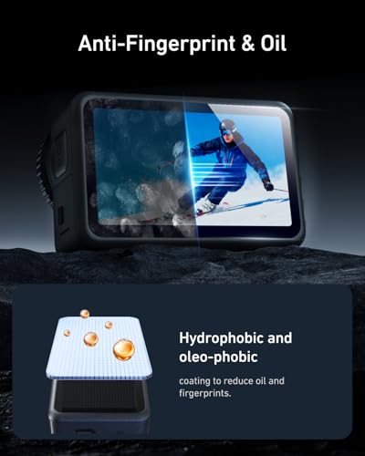 Image of TELESIN Screen Protector for DJI Osmo Action 6, Lens /Front /Back Screen Tempered Glass Protector for DJI Osmo Action 6 Accessories, 9H Hardness Anti-Scrach Anti-Fingerprint Anti-Bubble (3 Pieces)