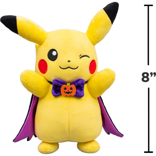 Image of Pokemon Pikachu Plush with Spooky Cape - 8-Inch Plush with Unique Accessory