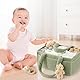 KQWVZ Baby Windel Caddy Organizer, Tragbarer Wickelorganizer Mit Fächern & Griffen, Plüsch Wickel Organizer Groß Mit Teddybärpuppe, Wickeltasche Organizer Für Kinder Car Wickel Bags (Grün)