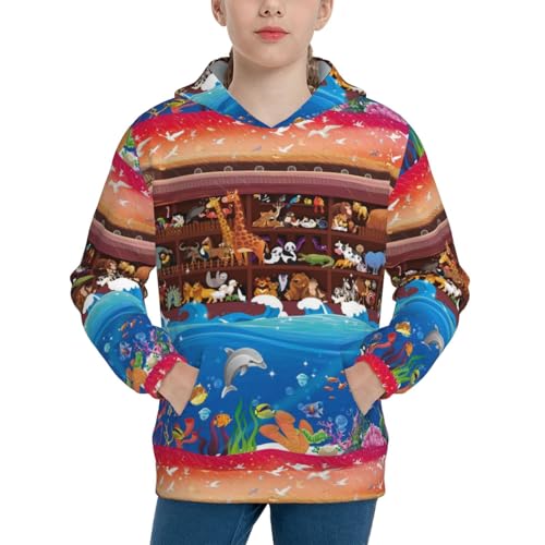 Astronaut in Outer Space Kid Hoodies Boys Sweatshirts Girls Pullover with Pocket