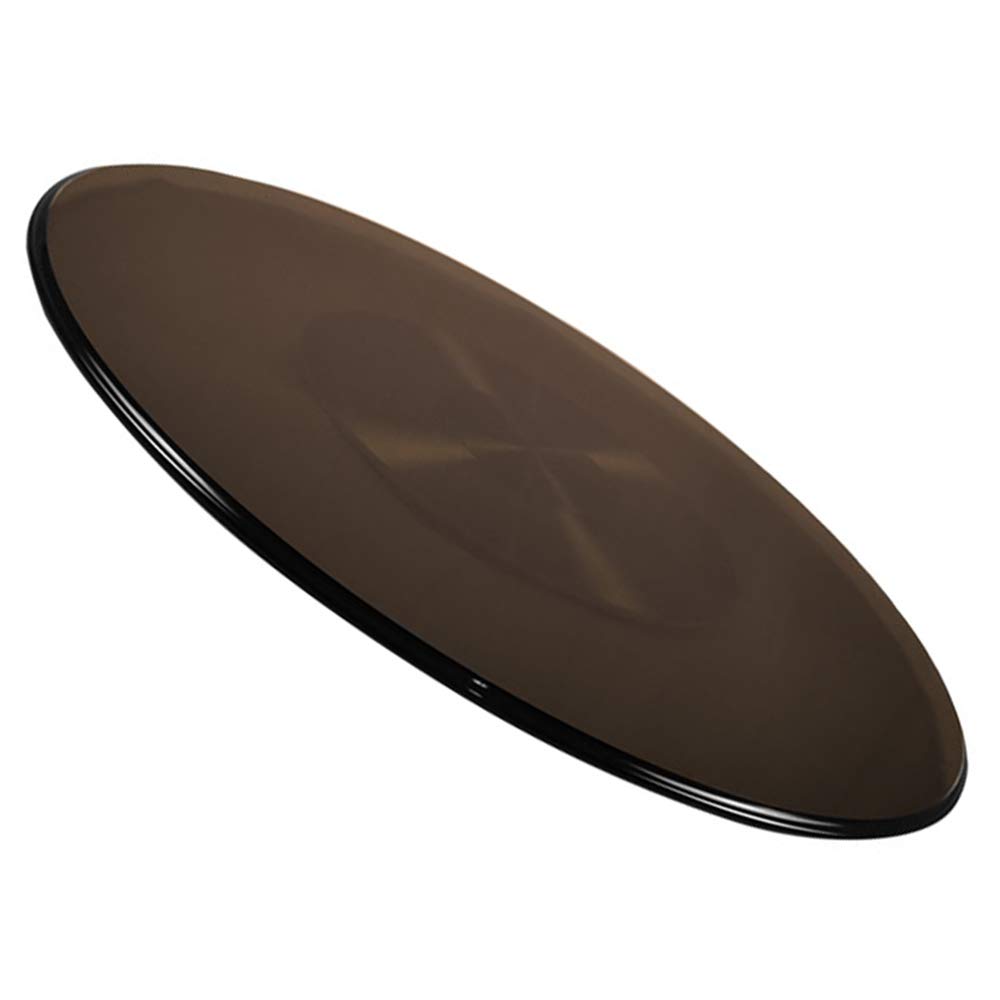 Plateau tournant en verre trempé marron Lazy Susan pour table de salle à manger ronde
