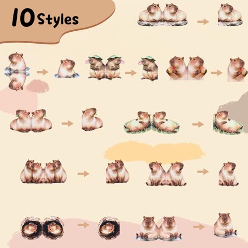 10 PC Magnetic Bookmarks, Cute Hydrochoerus  - image 5