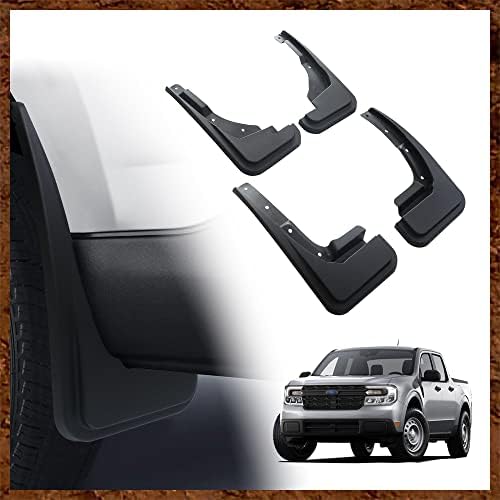 Muslogy for Maverick Mud Flaps Front & Rear Mud Guards Accessories No Drilling Required Exterior Accessories Splash Guard Compatible with Ford Maverick 2022 2023 4Pcs