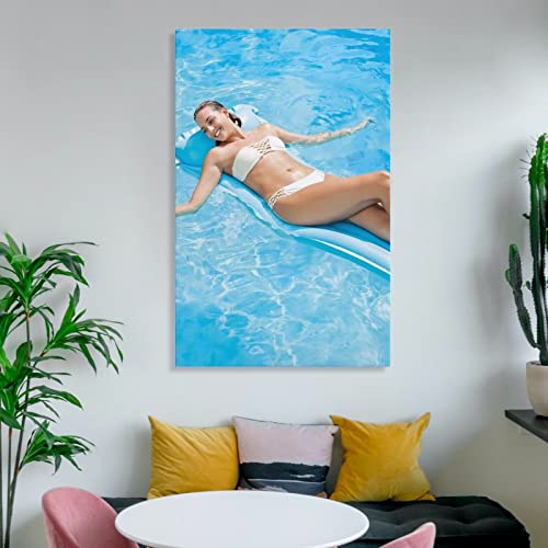 Sexy Women Swimming In The Pool Posters Sexy Bikini Women Poster(1) Canvas Painting Wall Art Poster For Bedroom Living Room Decor20X30Inch(50X75Cm) #TOP5