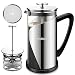 SHARDOR Stainless Steel French Press Coffee Maker, Double-Layer Micron-Sized Filter, Vacuum Cup Wall,1000ml