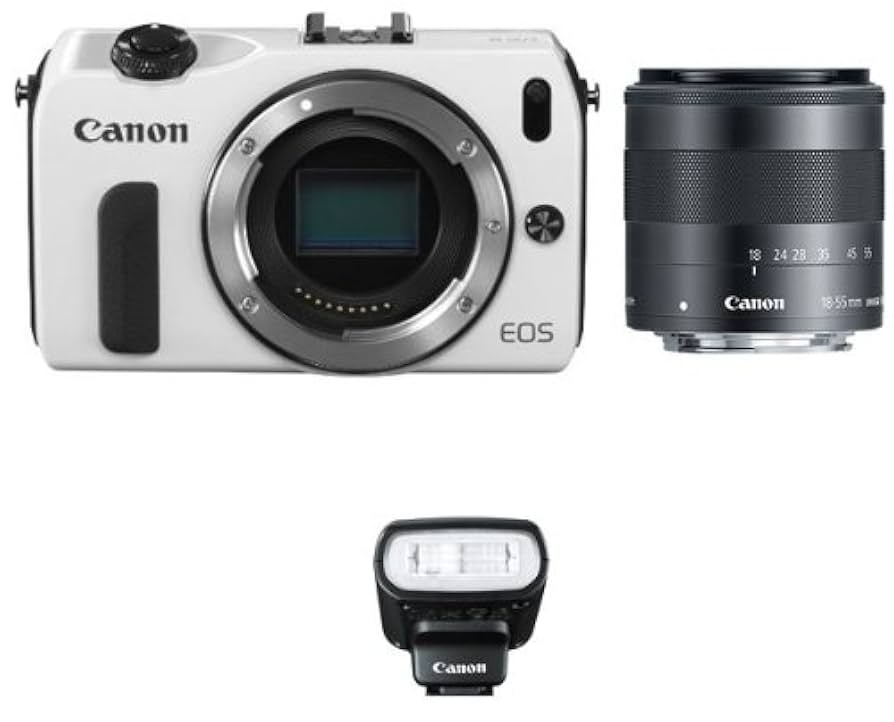EOS M ホワイト Canon EOS Kiss M (Double Lens Kit) EOSKISSMWHWLK (White