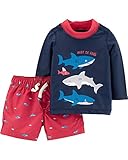 Carter's Baby Boys Rashguard Swim Set, Shark, 9 Months