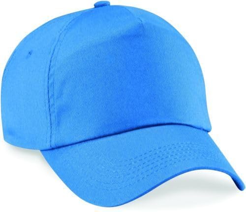 Image of Listers Schoolwear Kids Plain Baseball Cap Girls Boys Childrens Hat School P.E. Summer Sun Hat 50 UPF Adjustable - Black - White - Red - Blue - Yellow
