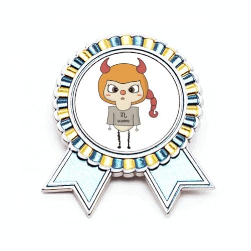 Scorpion UU badge pin : le cadeau d'anniversaire astro idéal en métal taille M
