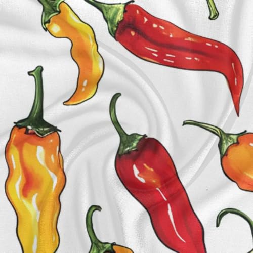 Colorful Chili Pepper Silk Feeling Scarf Head Scarf for Women 23.6 x 23.6 Inch Neckerchief Lightweight Square Scarves Bandana Hair Wrap for Sleeping3