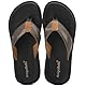 ARRIGO BELLO Flip Flops Herren Zehentrenner Leder badelatschen Sommerschuhe Rutschfest Sandalen Flipflop Größe 41-46 (A Schwarz, 45 EU)