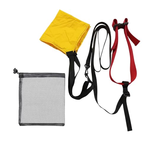 YIJU Swimming Resistance Training Set Swim Drag Parachute Adjustable Exerciser Aquatic Resistance Belt for Beginners Water Sports, Yellow and Small
