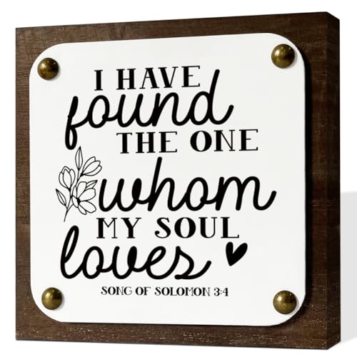 Religious Decor, I Have Found the One Whom My Soul Loves Sign, Wooden Box Signs Decors Art, Scripture Decor, Romantic Christian Sign, Wedding Decors, Valentines Day Gift for Him Her