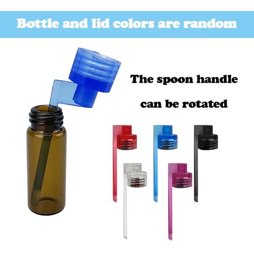 Miniatura 5 de Xusxes 10 Piezas Polvo De Especias Botella 51 Mm Y 36 Mm Con 1 Mini Embudo, Bote De Cristal Pequeño Con Cucharilla, Herramienta De Polvo De Especias, Adecuada Para Acampar Viajar Barbacoa