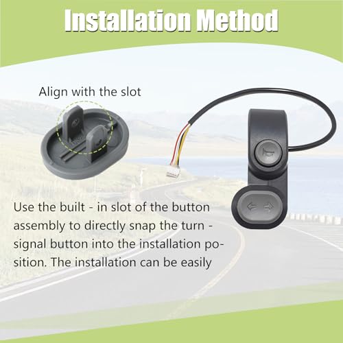 2 Stück Scooter Blinkerschalter Taste, Ersatz Schalttaste für F2 Pro, F2 Plus, E2 Pro, MAX G2, G2, E Roller Zubehör, Kompatibel mit E Scooter, Blinker Taste für Ninebot Zubehör, linkerschaltertaste