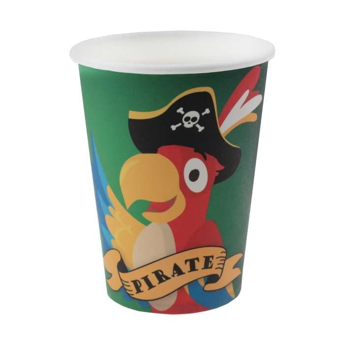 1001decotable - 20 Gobelets en carton Anniversaire Pirates