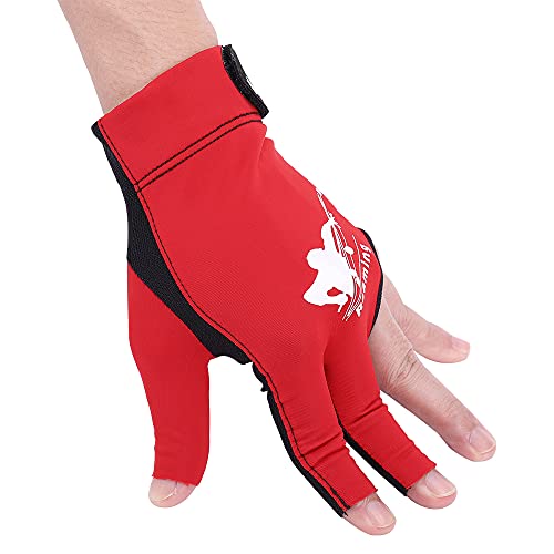 Roaming Quick-Dry Breathable Billiard Shooters Carom Pool Snooker Cue Sport Glove Fits On Left Hand (Red-Left Hand, L/Xl) #TOP7