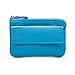 Produktbild SageBrown London Premium Leather Small Coin Purse Key Ring Card Holder Case With Zip - Turquoise