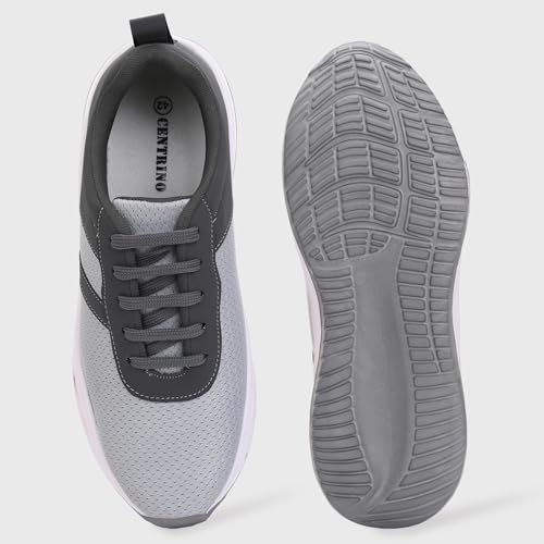 Image of Centrino Urban Sneakers for Man | Shoes for Men Stylish | Casual Lightweight Lace-Up Canvas Walking Shoes | Cushioned Insole | Breathable Comfortable Anti-Skid Sole | Trendy Mens Shoes for City Walks (6823)
