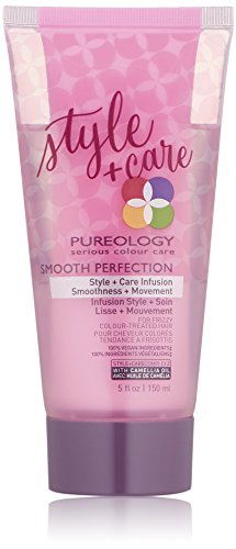 Pureology Smooth Perfection Style & Care Infusion | Anti-Frizz Smoothing Cream-Gel | For Coarse Hair | Vegan | 5.0 oz.