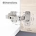 DecoBasics Full Overlay European Soft Close Cabinet Hinges for Kitchen Cabinets (50 Pcs) -105° Frameless Concealed Cabinet Door Hinge -9 Way Adjustability & Clip on Plate for Easy Installation
