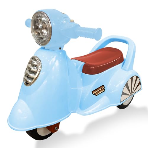THREE STONE 足けり玩具 レトロスクーター レトロバイク 乗用玩具 乗り物おもちゃ 子供向け (ブルー)