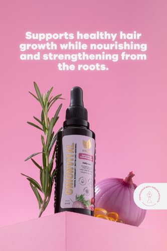 Image of Natural Sant Onionvital Hair Serum with Onion, Rosemary, Biotin & Arginine - Hydrating Serum for Scalp & Hair Care, 60ml
