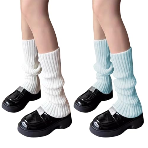 Image of 2 Pcs Leg Warmers Y2k, Leg Warmers, Y2k Accessories, Cute Kawaii Cream Legwarmers for Women Winter