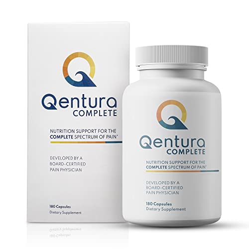 Qentura Complete 2-Pack. Nutrition Support for Chronic Pain Sufferers. Pain MD Developed. with Pea, Turmeric, Boswellia, Bromelain, Acetyl-L-Carnitine. 360 Caps. 60 Day Supply