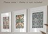 William Morris Set of 3 Unframed Prints, Art Nouveau Home Decor, Vintage Art, Botanical Flower Poster, Digital Art, Cray Strawberry Thief Snakeshead (A3) #2