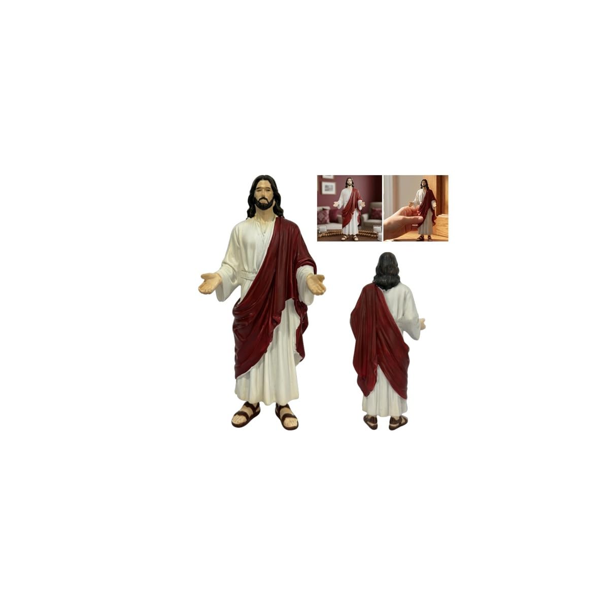 Jesus Christ Collector's Figurine Resin, 1/6 Scale Jesus Christ Figure, Hand Painted Jesuss Saint Religious Resin Figures, Sacred Christian Collection Decor for Home Office