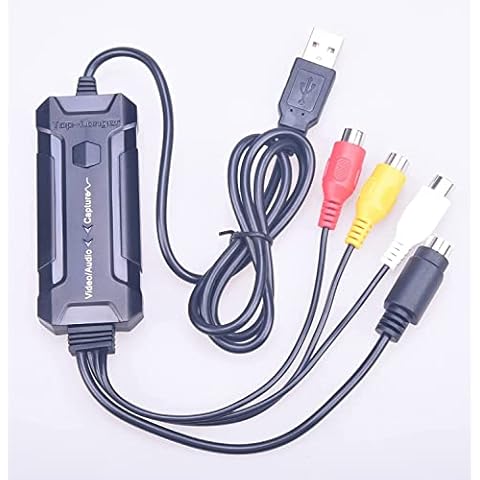 Top-Longer USB Video Grabber Cassette/Tape Converter for VHS to DVD Cassette Tape Magnetic Cassettes with Windows 11/10 and Mac OS X Ventura 13.0.1-Updated Version Cover