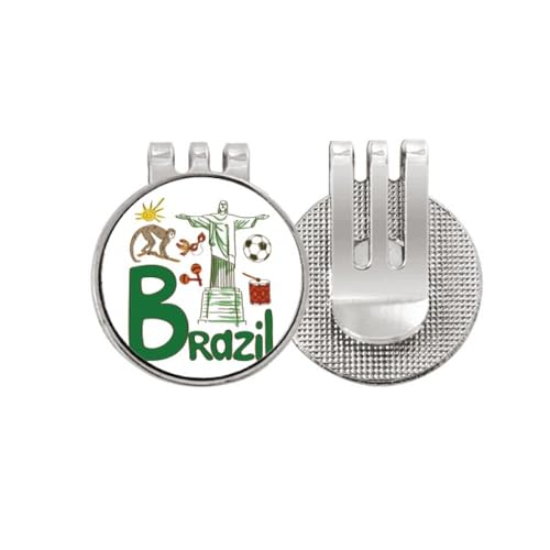 Marqueur de balle de golf Brésil magnétique pour repérer son emplacement sur green