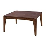 AZUMAYA KT-107 Kotatsu Heater Table, W30 x D30 x H15 Inches, Natural Walnut and Rubber Wood Table Ma