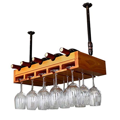 Soporte para botellas de madera maciza 64x30cm
