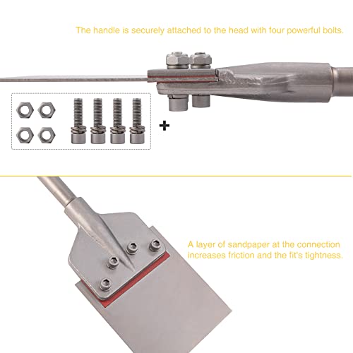 Zelcan Sds Max Chisel Bit, 6 Inch Rotary Hammer Drill Tool, Adhesive Remover Floor Scraper With 2 Inch Long Handle, Wall Ceiling Flooring Removal Tool For Grout Vinyl Tile Thinset Flooring Removal #TOP6