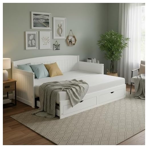 Convertible Daybed with Trundle for Small Spaces